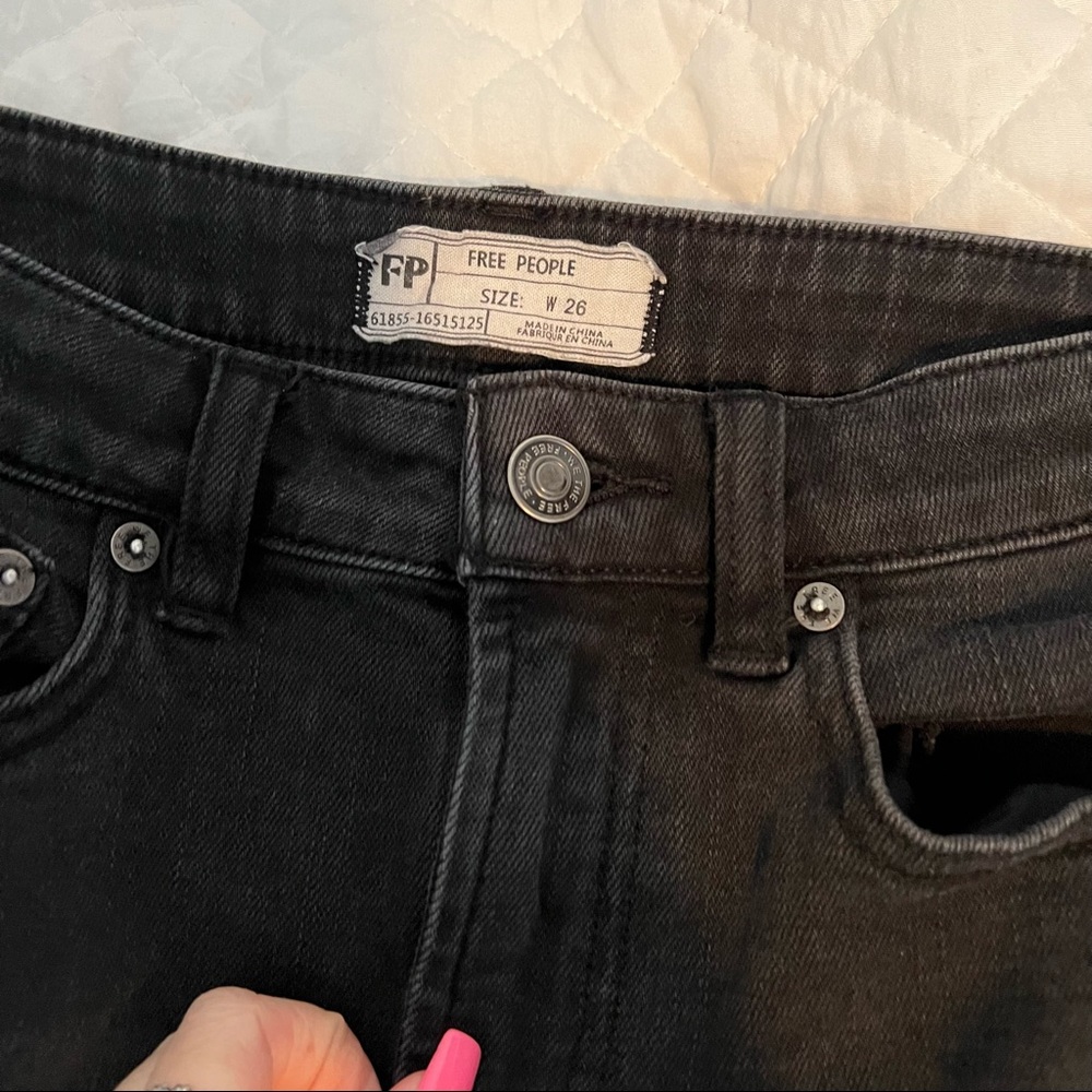 Free People Cutwork Cropped Cigarette Jeans - Picture 10 of 11